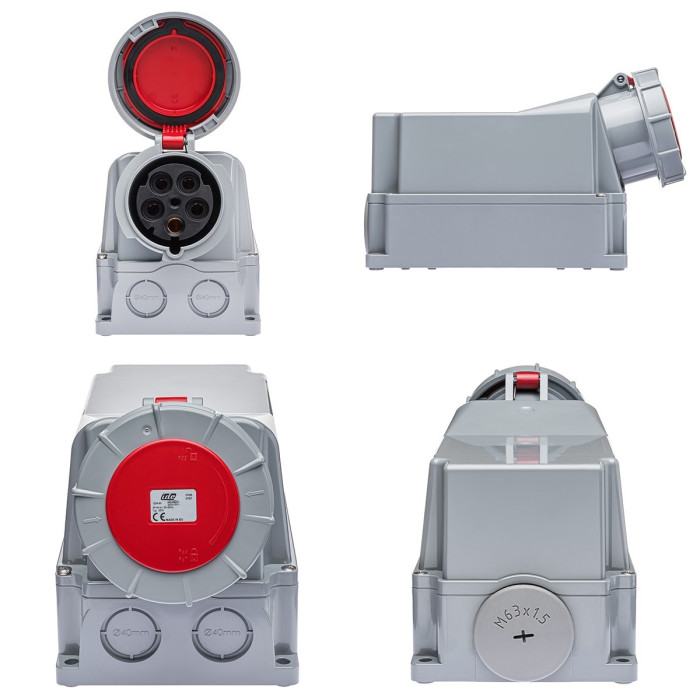 Розетка настінна IDE MUNDIAL 3P+N+E 125A 200/346–240/415V IP66-67