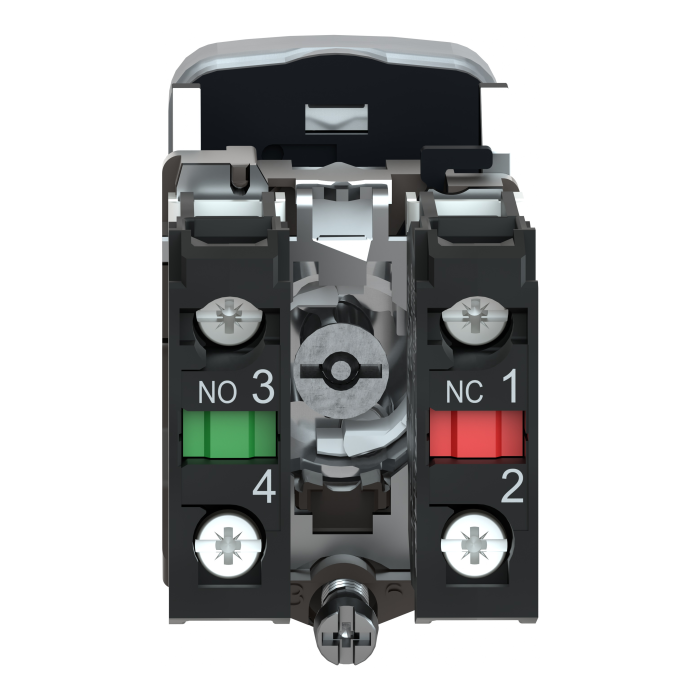 XB4BA731327 КОМПЛЕКТНА МЕТАЛ ПОДВ КНОПКА+СТОП