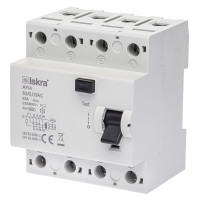 Пристрій захисного відключення ISKRA AFI4 63A 3P+N 0.03А