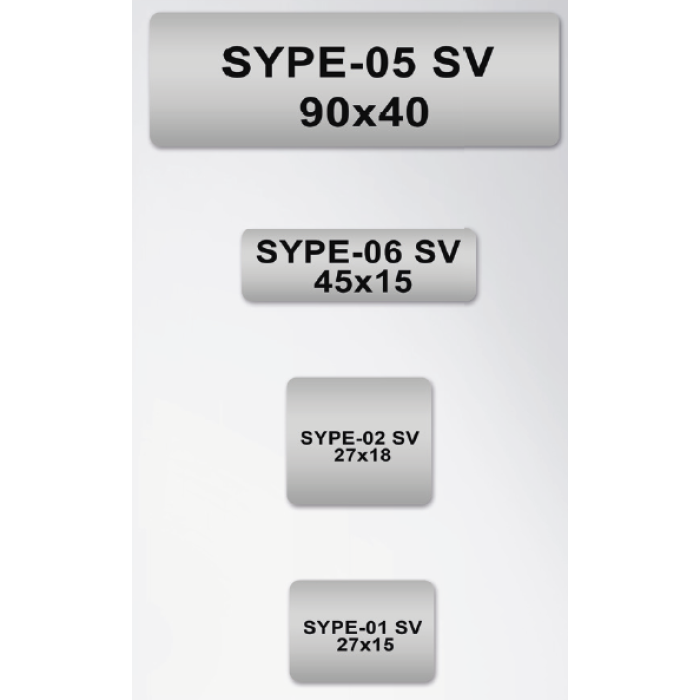 0.0.0.8.08454 Самоклеюче ПВХ маркування SPYE 06-SV 100 x 50 сірий,(250/уп)