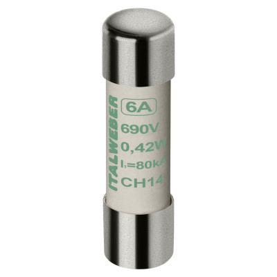 Запобіжник циліндричний Italweber CH14 6A aМ 14x51 690В