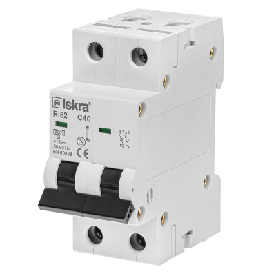 Модульний автоматичний вимикач ISKRA RI52 2P C40A 6кА