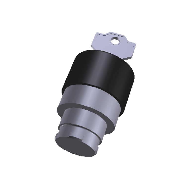 Кнопка чорна із замком, без фіксації COMEPI - ECX 1174