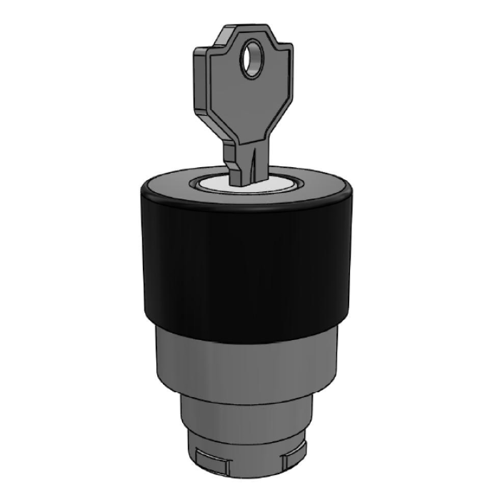 Кнопка чорна із замком, без фіксації COMEPI - ECX 1174