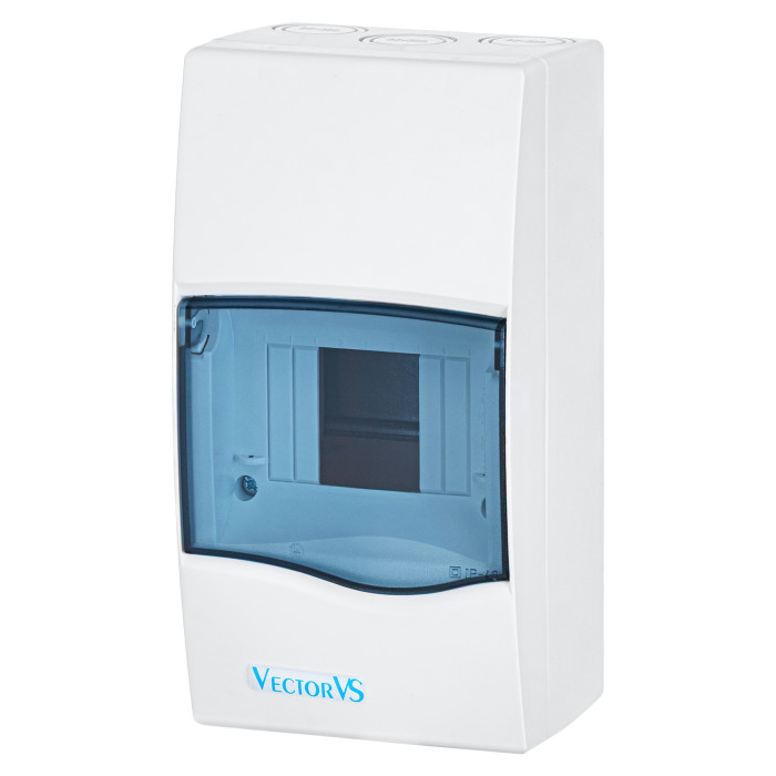 Розподільчий щит навісний Vector VS CAPA 4 мод. IP40 прозорі дверцята