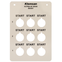 0.0.0.8.09521 Маркувальна ПВХ пластина жорстка KCPBA-S 30x40 мм сіра (1 компл = 9 шт | пак = 20 ком)