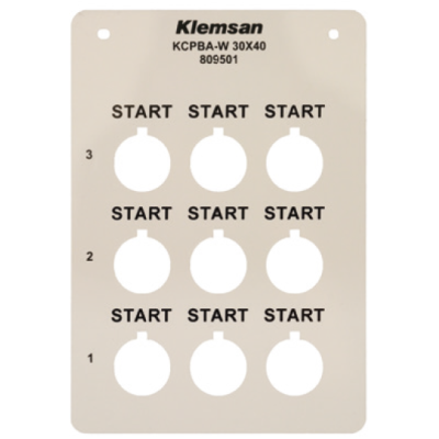 0.0.0.8.09521 Маркувальна ПВХ пластина жорстка KCPBA-S 30x40 мм сіра (1 компл = 9 шт | пак = 20 ком)