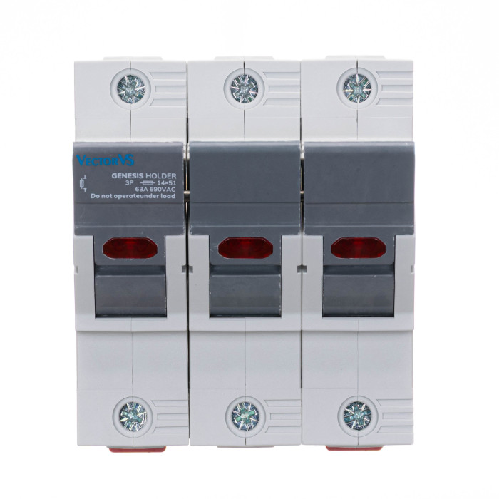 Тримач запобіжників з індикацією Vector VS GENESIS 3P 14x51 63A 690V AC
