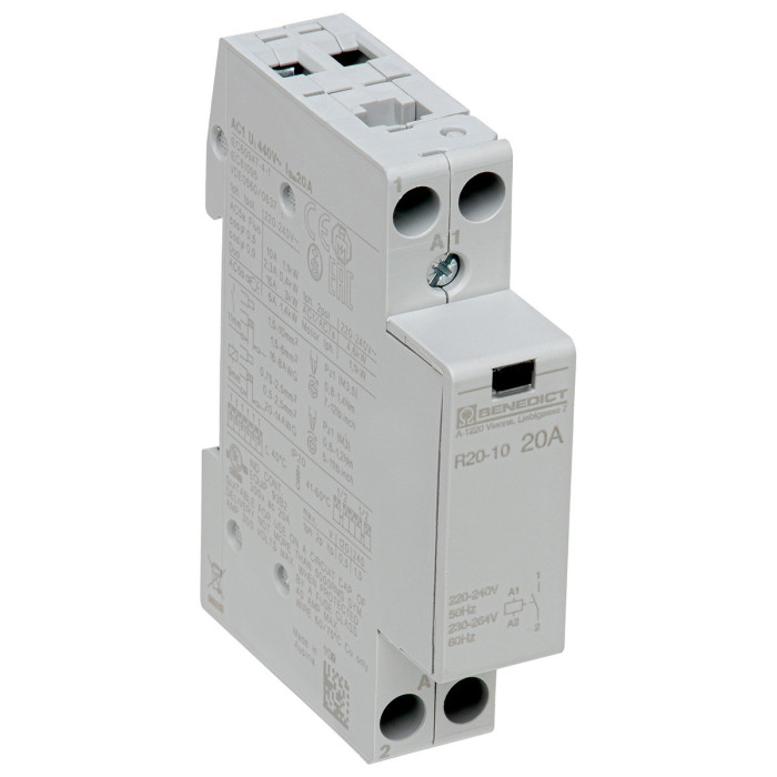 Модульний контактор Benedict R20 20A 230 - R20-10 230
