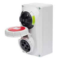 Розетка настінна з механічним блокуванням IDE MUNDIAL 3P+E 16 А 380–415 В IP67