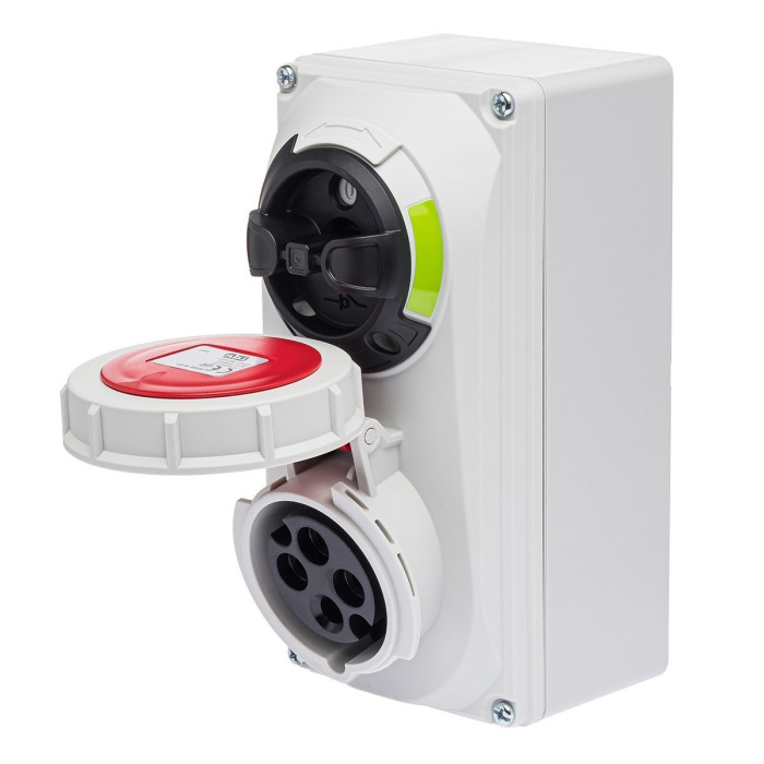 Розетка настінна з механічним блокуванням IDE MUNDIAL 3P+E 16 А 380–415 В IP67 - 03832