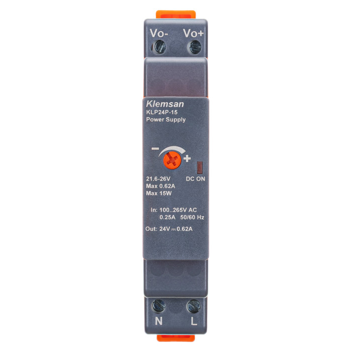 Блок живлення на DIN-рейку KLP 1Ph 24V DC 0.63A 15W