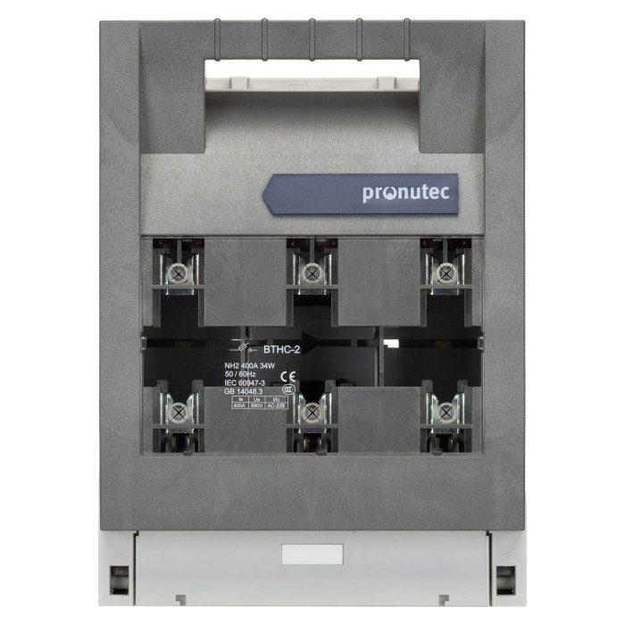 432.24.60.23 Вимикач під запобіжник горизонтальні BTHC NH-2 400A M10 на шину 60мм