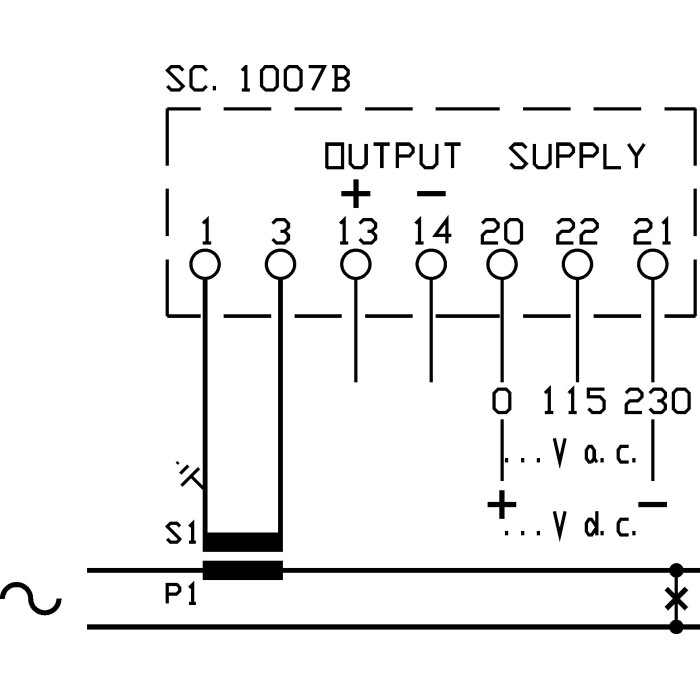 Перетворювач струму FRER MCOAS 4-20 мА 0-1 A - MCOAS1001X42L