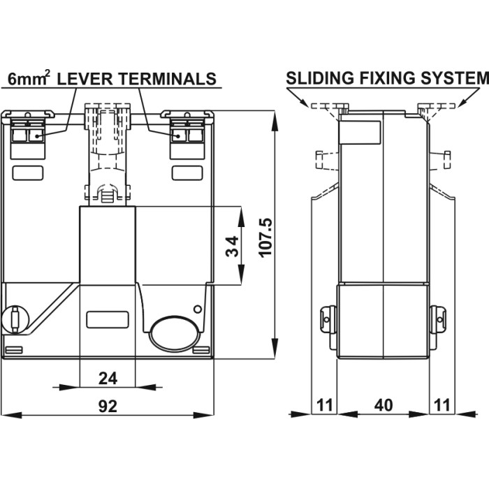 Трансформатор струму роз'ємний FRER TAA033 80 А 24 x 34 80/5 - TAA033080X05