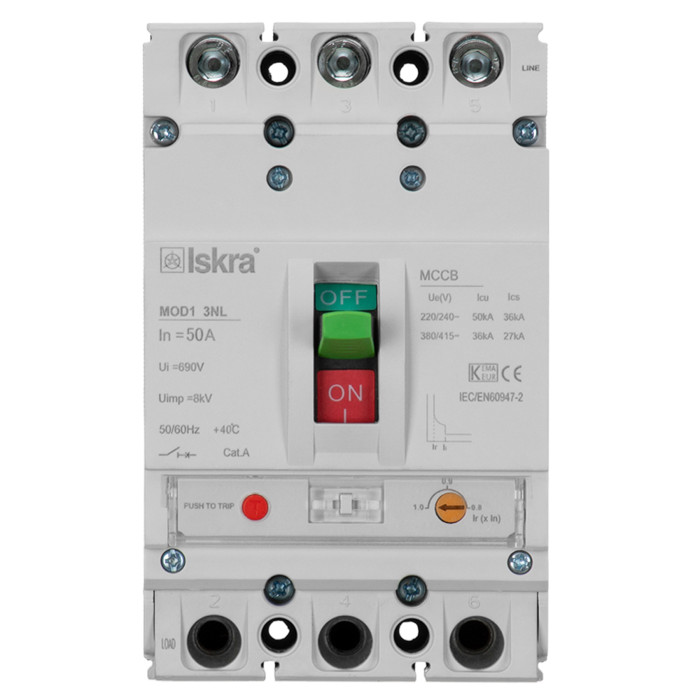 786103494000 MOD1 3NL 50A OLD Автоматичний вимикач з регульованим розчеплювачем 50А, 36кА
