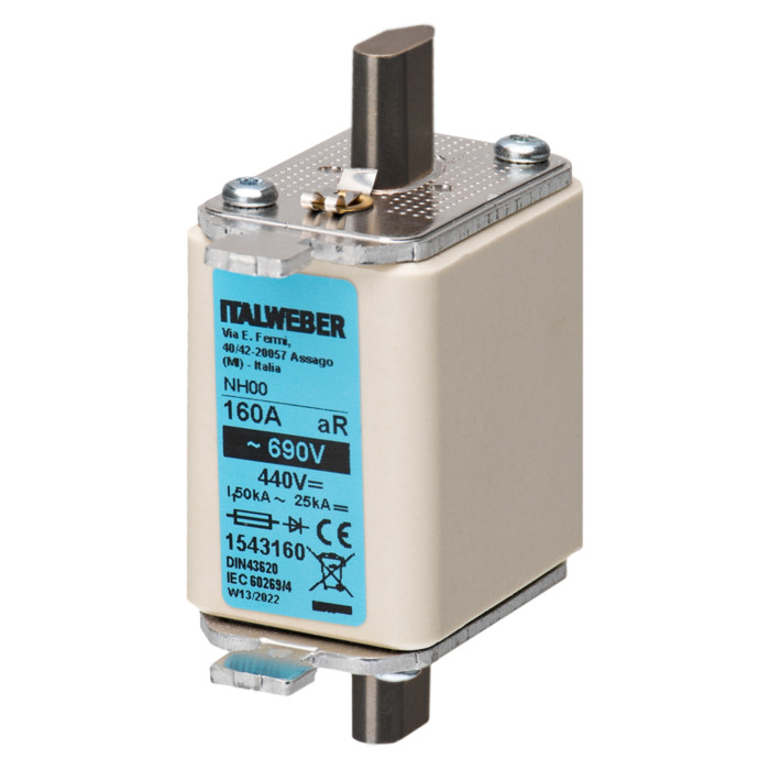 Ножовий запобіжник Italweber aR NH00 160A - 1543160