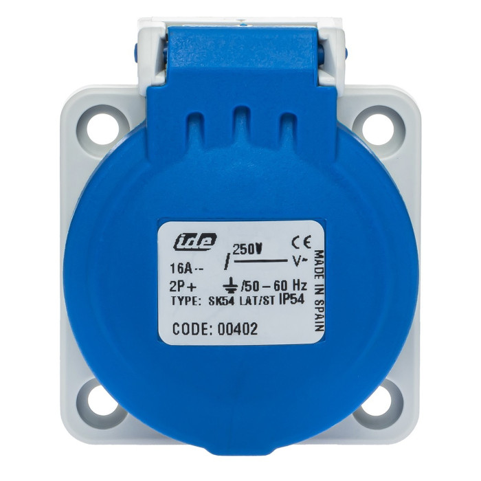 Розетка настінна IDE SCHUKO 2P+E 16 А 250 В IP54 - 00402