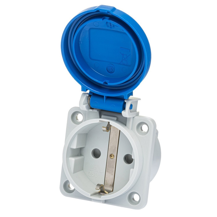 Розетка настінна IDE SCHUKO 2P+E 16 А 250 В IP54 - 00402