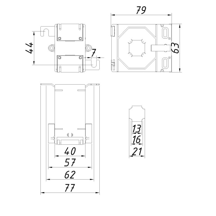 Трансформатор струму високоточний Vector VS VCTC621 120A 20.5×12.5 120/5