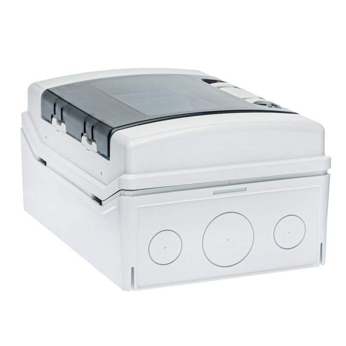 CDN4PT/RR Корпус розподільчий (ABS-пластик) ECOLOGY,1x4 модулів 231x166x113, IP65, з шинами N і PE