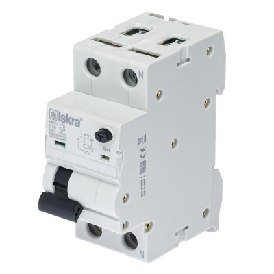 Диференційний автоматичний вимикачISKRA KAFI2 1P+N C16A/0.03 10кА
