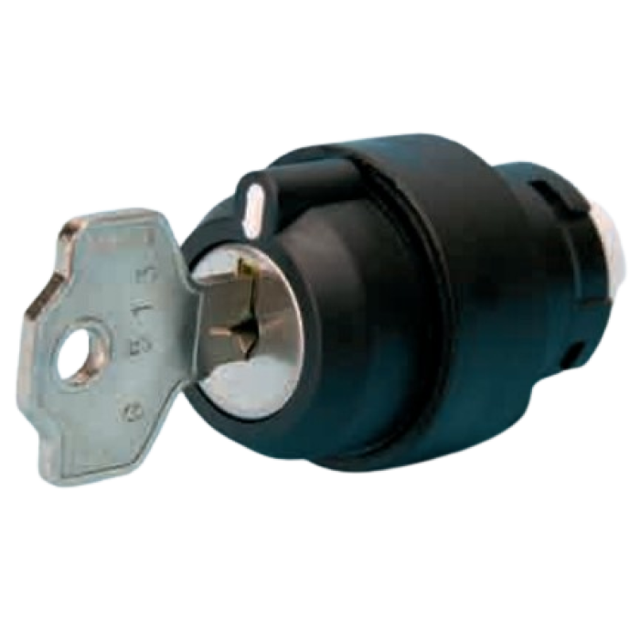 ECX 3410 Перемикач пластик. з ключем, 2 позиційний (ключ виймається в лівому поло́женні)