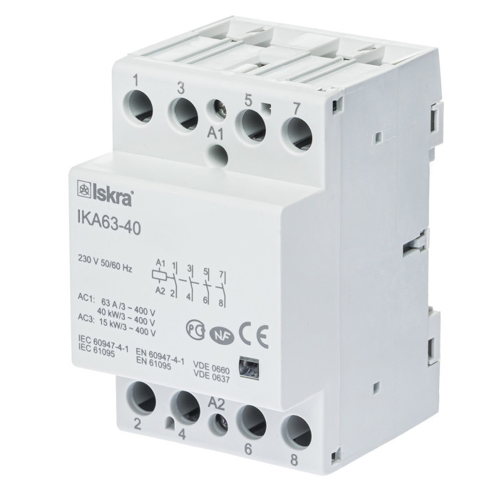 Модульний контактор ISKRA IKA 63A 230В AC/DC 4NO - 030045011000