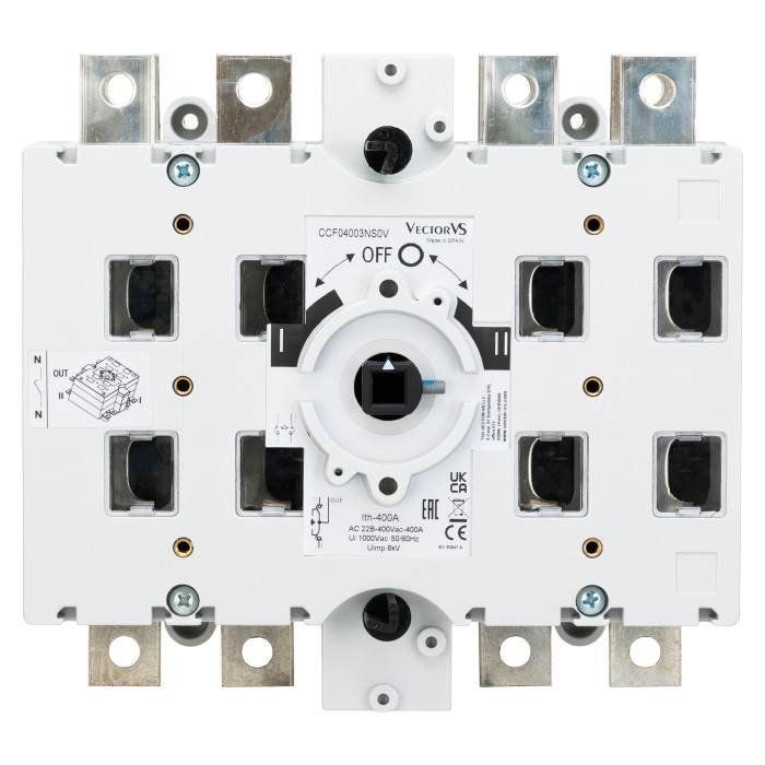 Перемикач Vector VS CCF 3P+N 400A - CCF04003NS0