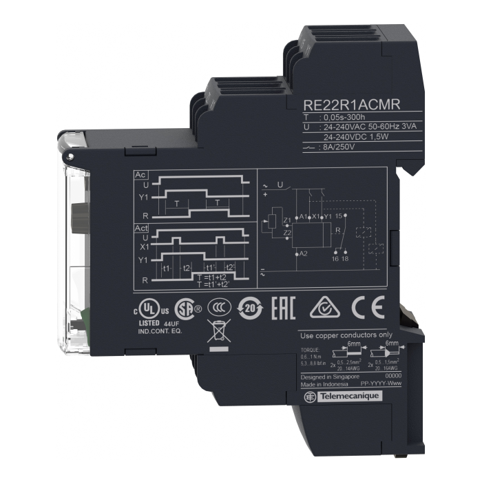 RE22R1ACMR РЕЛЕ ЧАСУ ЗАТРИМКА ВМИКАННЯ