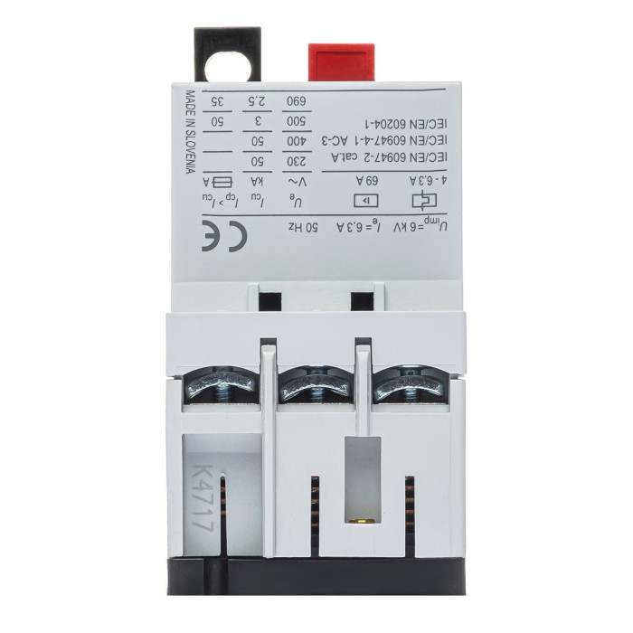 Автомат захисту двигуна 6,3A серії MS25