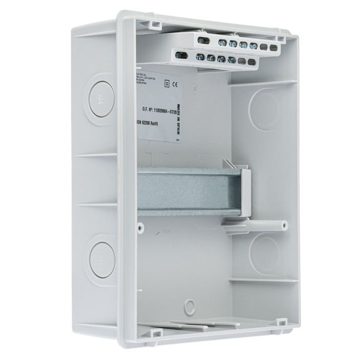 BM8PO/RR Корпус розподільчий внутр. біле вікно ORO,1x8 модуля 248x210x97, IP40, з шинами N і PE