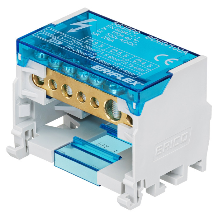 Двополюсна колодка nVent Eriflex BD 80/100A 6 виходів