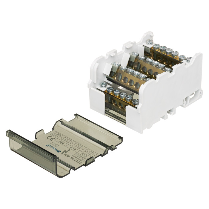 Розподільчий блок Vector VS VJB-407/125 на DIN-рейку, 125A, 7 виходів