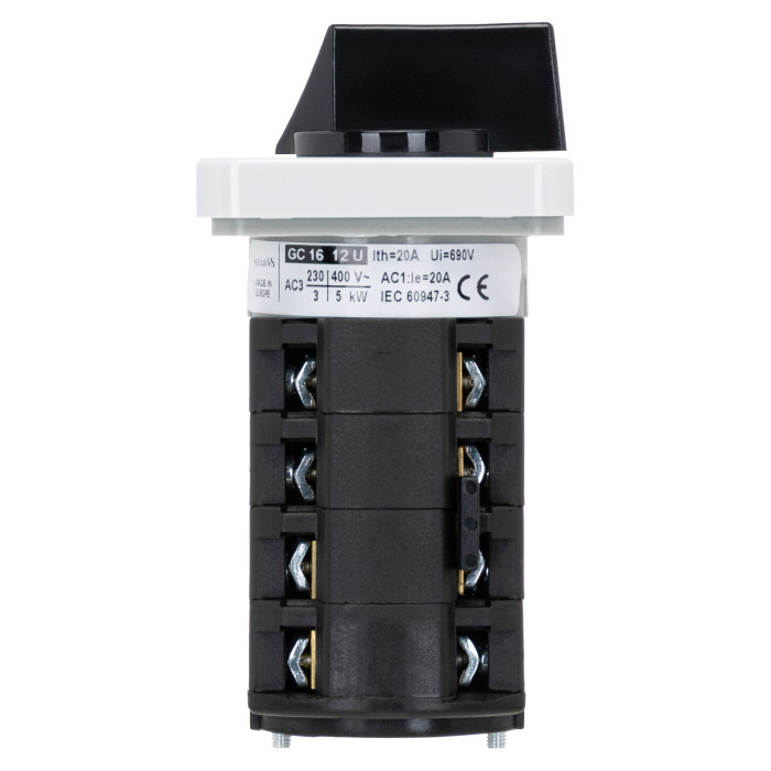 Кулачковий перемикач GC 16A схема 12 (0-Y-Δ)