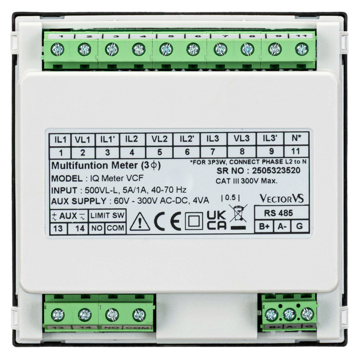 Мультиметр щитовий Vector VS IQ Meter VCF