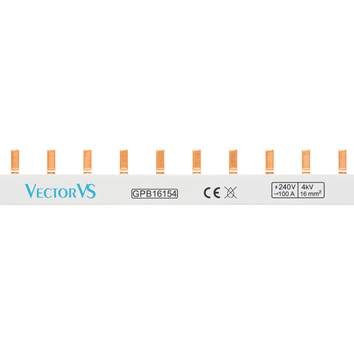 Гребінчаста шина Vector VS GENESIS 16мм² 1P штирьова 54 мод.