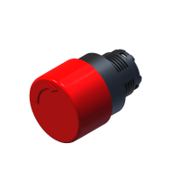 ECX 4161 Грибоподібна кнопка із засувкою / поворотом для розблокування – ø 33 мм – ЧЕРВОНА – IP65