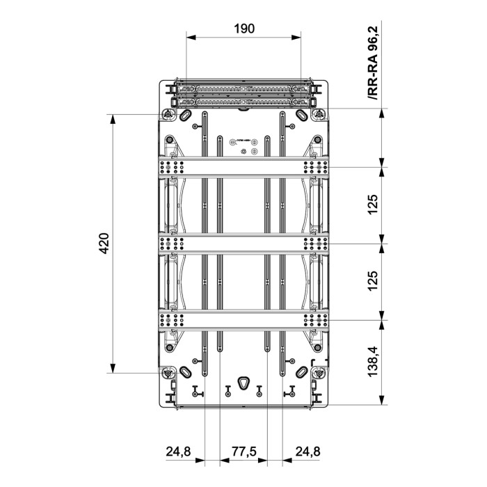 GPS36PO/RR Корпус розподільчий вбудований GOLD,3х12(36) модулі, пластикові двері, N/PE шина, IP40