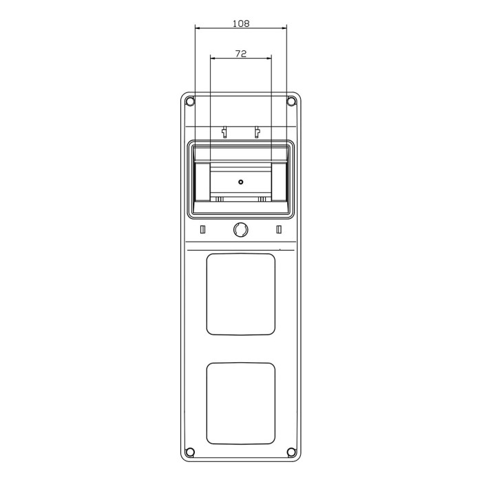 PCSN6PT/RR Настінний корпус для сил. розеток з отворами STAR 1х6 MOD 436x142x137мм, IP65, шини N+PE