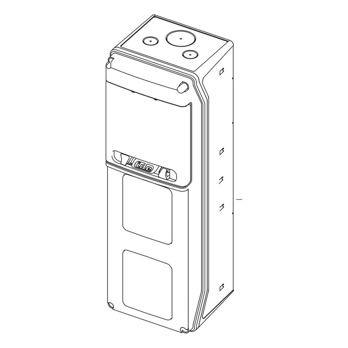 PCSN6PT/RR Настінний корпус для сил. розеток з отворами STAR 1х6 MOD 436x142x137мм, IP65, шини N+PE