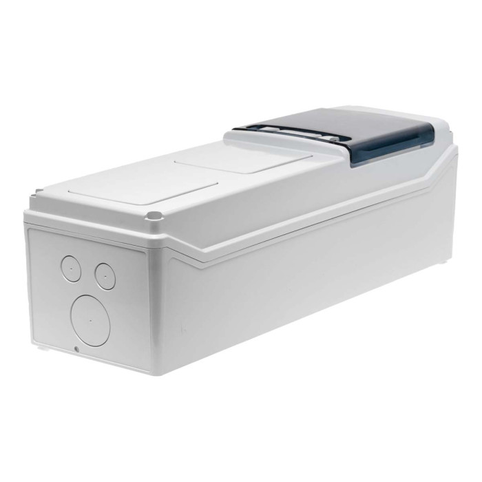 PCSN6PT/RR Настінний корпус для сил. розеток з отворами STAR 1х6 MOD 436x142x137мм, IP65, шини N+PE