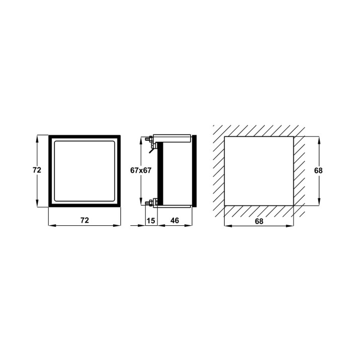 Частотомір FRER F72FP 90˚ 45-65Hz 380/415 В - F72FPX465XT8