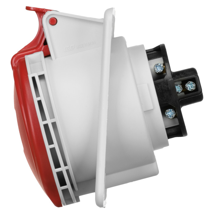 Розетка вбудована похила IDE MUNDIAL 2P+E 32A 380–415V IP44