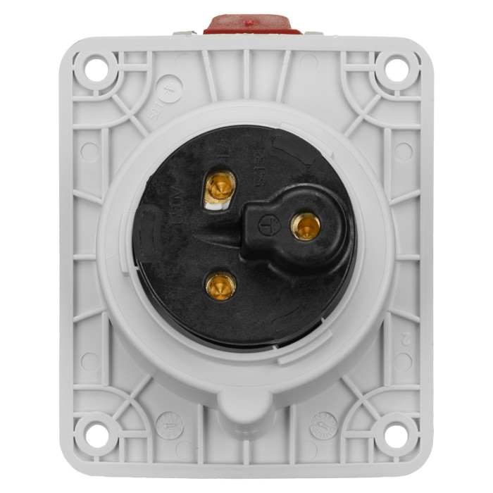 Розетка вбудована похила IDE MUNDIAL 2P+E 32A 380–415V IP44