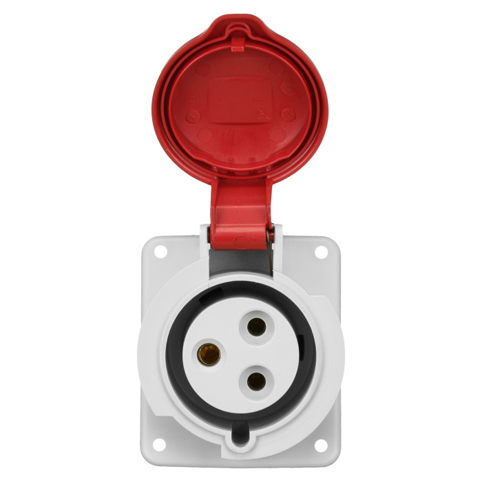 Розетка вбудована похила IDE MUNDIAL 2P+E 32A 380–415V IP44