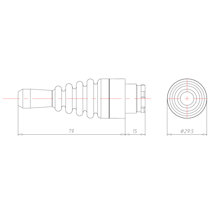 Джойстик 4-позиційний A-B з фіксацією, C-D з поверненням серії EXC 1... COMEPI - ECX 1522