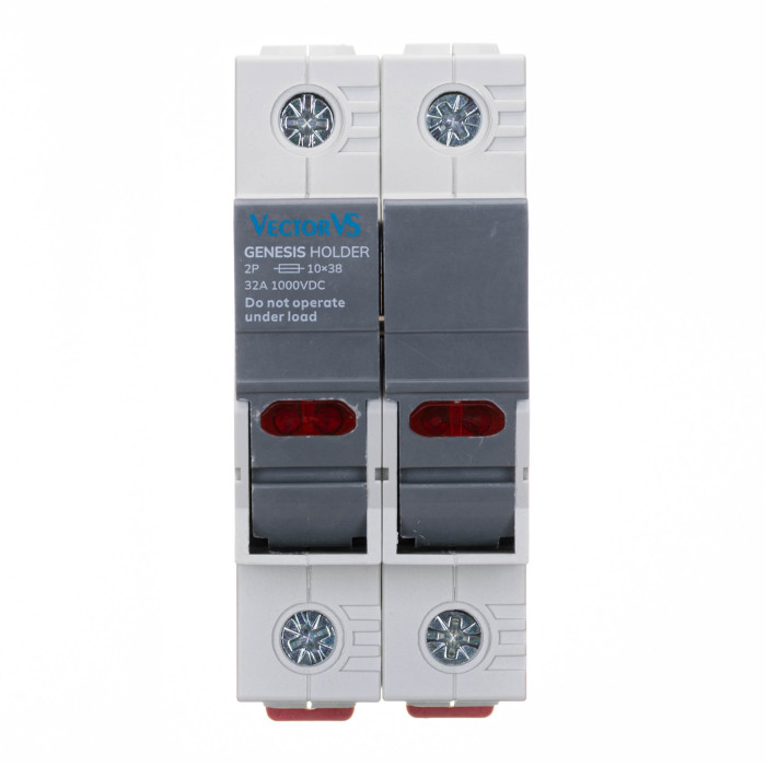 Тримач запобіжників з індикацією Vector VS GENESIS 2P 10x38 32A 1000V DC