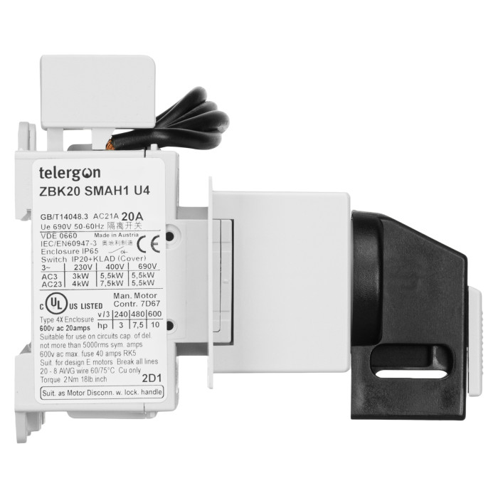 Модульний перемикач навантаження TELERGON ZBK 4P 20A - ZBK20SМAH1U4