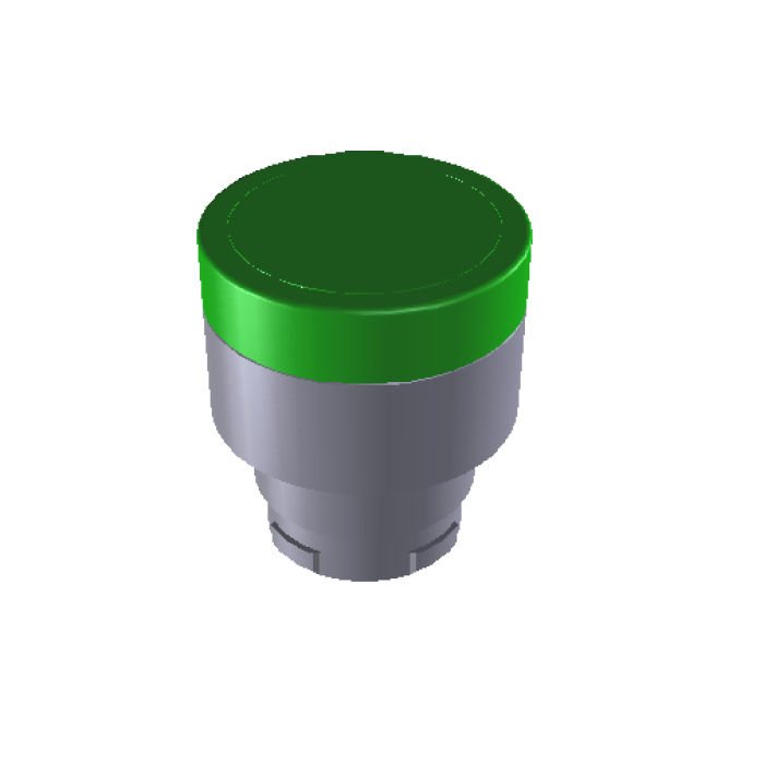 ECX 1192 Кнопка з фіксацією, зелена з підсвічуванням